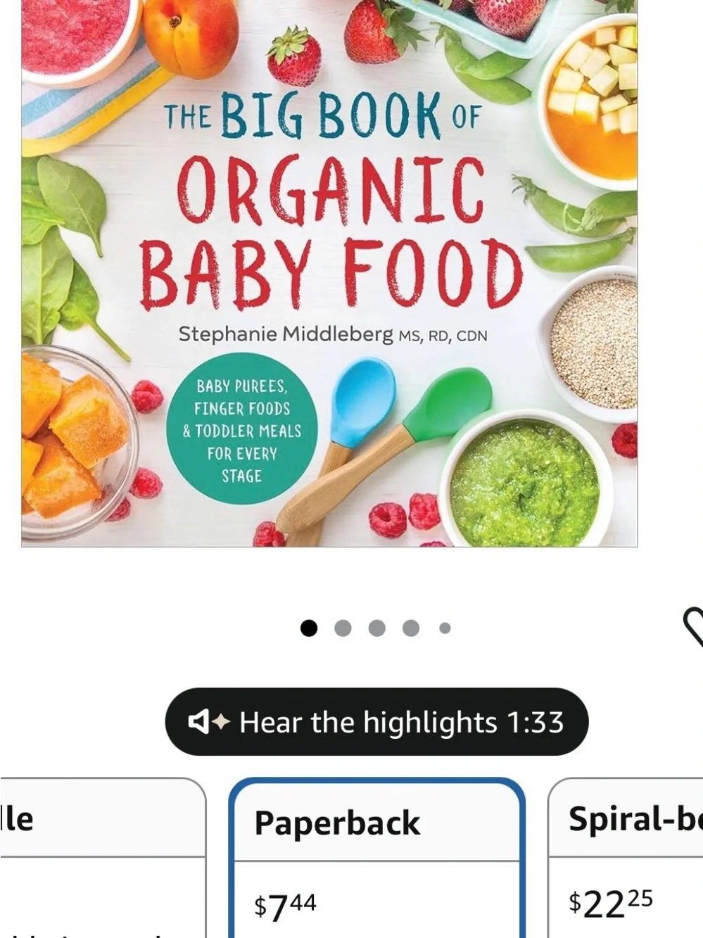 Baby Brezza One Step Food Maker - Baby Food Maker with Organic Baby Food Book